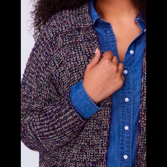 EUC/NWOT Metallic Cocoon Open Front Cardigan Overpiece - Picture 4 of 16